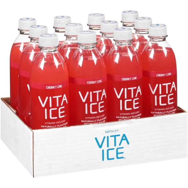 slide 1 of 6, Klarbrunn Vita Ice Cherry Lime Sparkling Water 12-17 Fl. Oz. Bottles, 1 ct