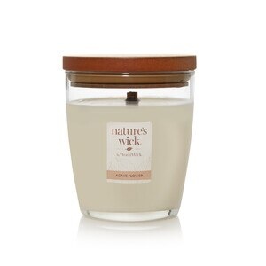 slide 1 of 1, Nature's Wick Agave Flower Crackle Burning Jar Candle, 10 Oz, 10 oz