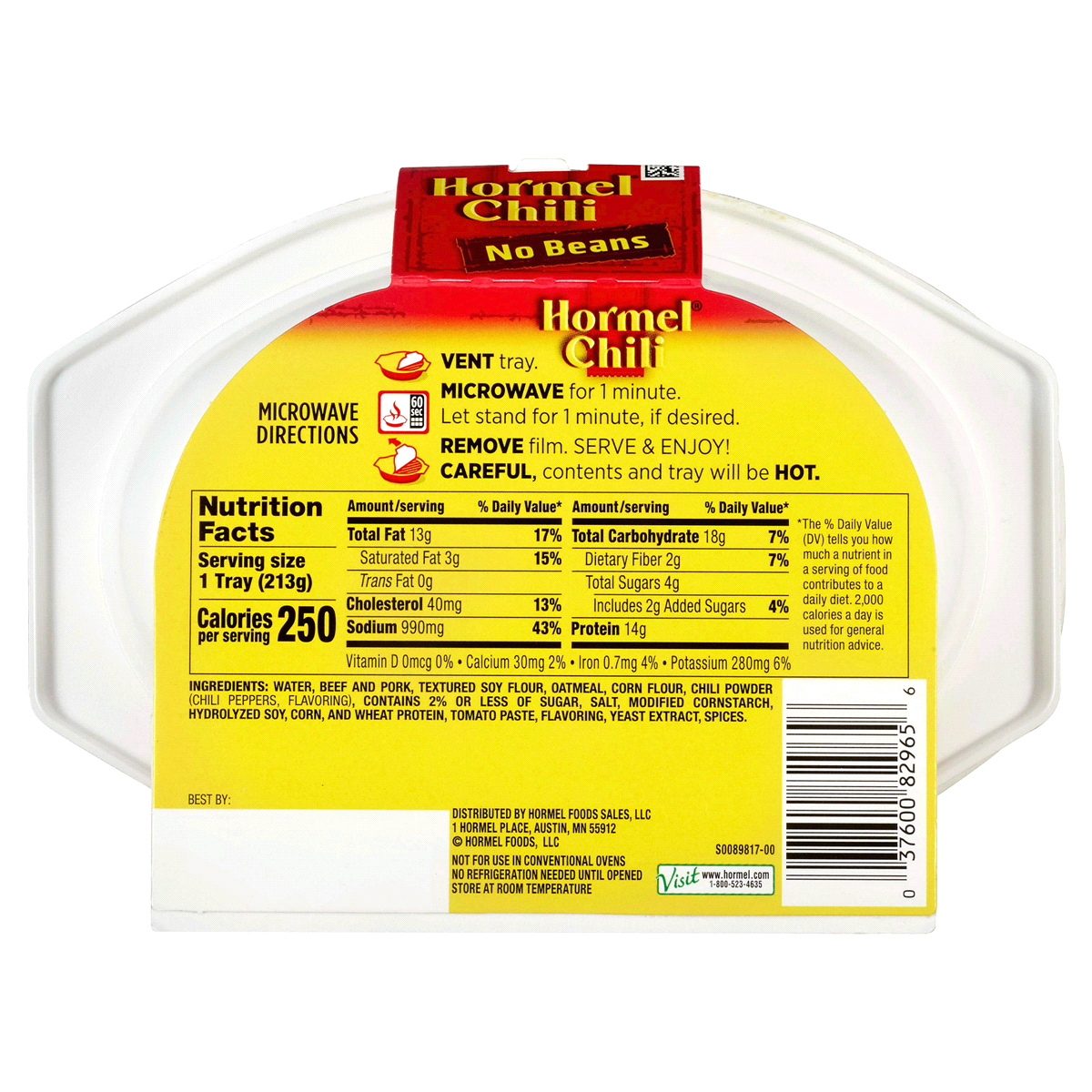 slide 6 of 8, Hormel Chili No Bean Microwave Cup, 7.5 oz