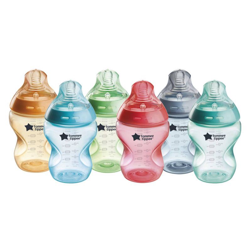 slide 1 of 11, Tommee Tippee Natural Start Slow-Flow Breast-Like Nipple Anti-Colic Baby Bottle - 9oz/6pk, 6 ct; 9 oz
