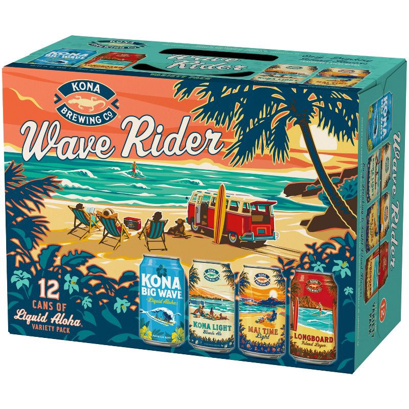 slide 2 of 10, Kona Brewing Co. Kona Liquid Wave Rider Variety Pack - 12pk/12 fl oz Cans, 12 ct; 12 fl oz
