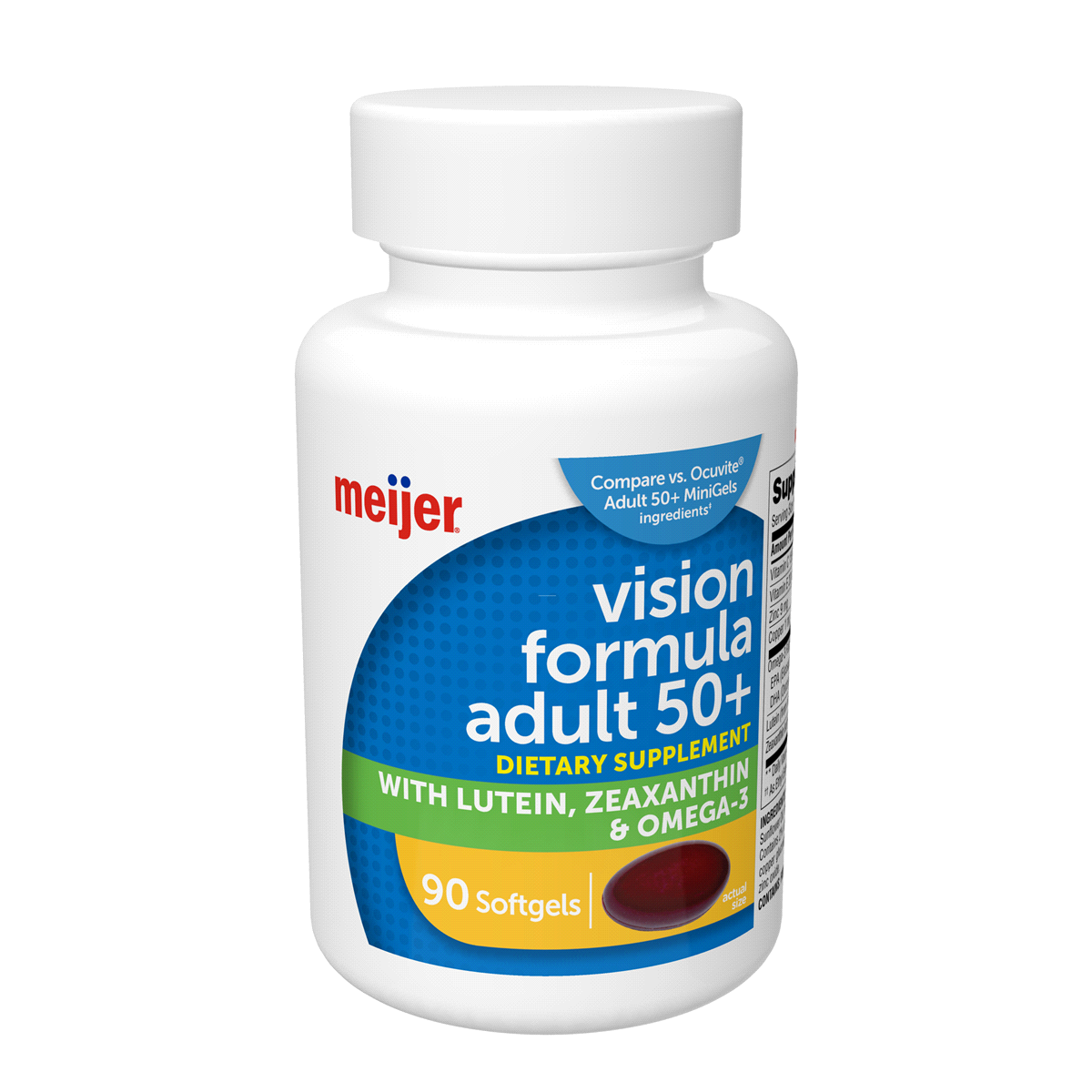 slide 2 of 5, Meijer Vision Formula Adult 50+ Softgels, 90 ct