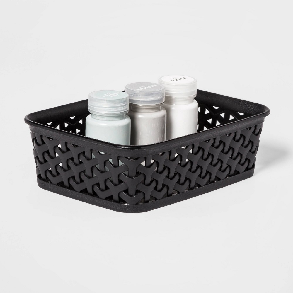 Black Y-Weave Storage Basket, Small, Sold by at Home