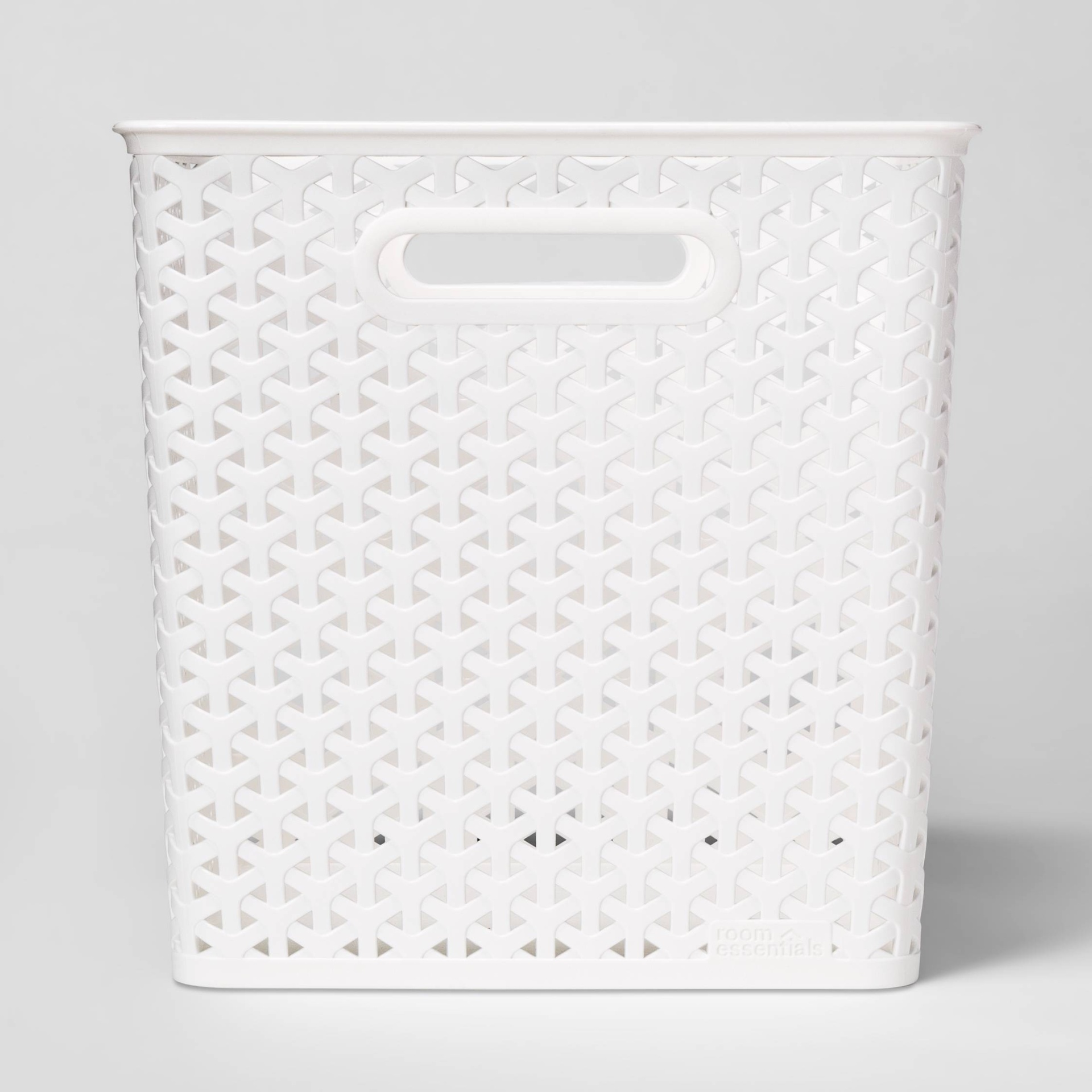 slide 1 of 3, Y-Weave 11" Cube Decorative Storage Basket White - Room Essentials, 1 ct
