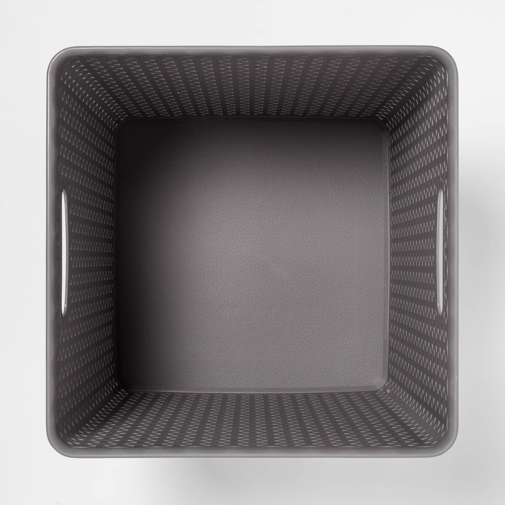 13 Cube Woven Storage Bin Gray/White - Brightroom 1 ct