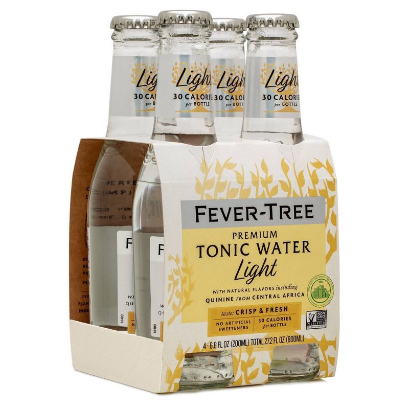slide 2 of 5, Fever-Tree Refreshingly Light Indian Tonic Water Bottles - 4pk/200ml, 4 ct; 200 ml
