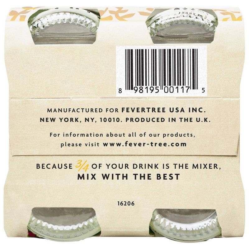 slide 5 of 5, Fever-Tree Refreshingly Light Indian Tonic Water Bottles - 4pk/200ml, 4 ct; 200 ml