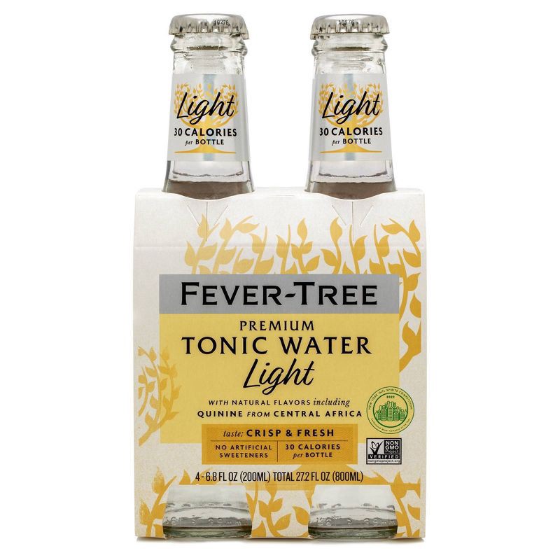 slide 1 of 5, Fever-Tree Refreshingly Light Indian Tonic Water Bottles - 4pk/200ml, 4 ct; 200 ml