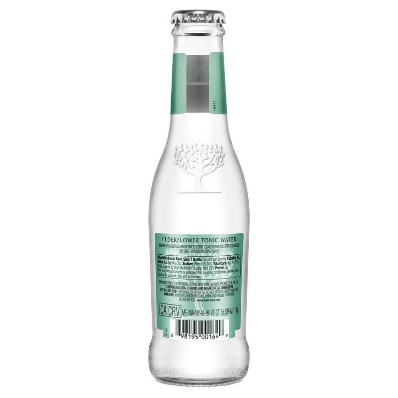 slide 5 of 6, Fever-Tree Elderflower Tonic Water Bottles - 4pk/200ml, 4 ct; 200 ml