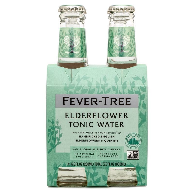 slide 1 of 6, Fever-Tree Elderflower Tonic Water Bottles - 4pk/200ml, 4 ct; 200 ml