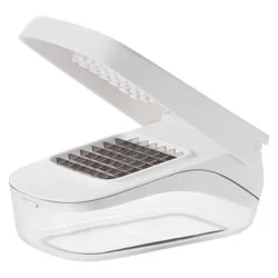 OXO Vegetable Manual Food Chopper: Best Veggie & Salad Chopper, Stainless Steel Blade, Dishwasher-Safe, White