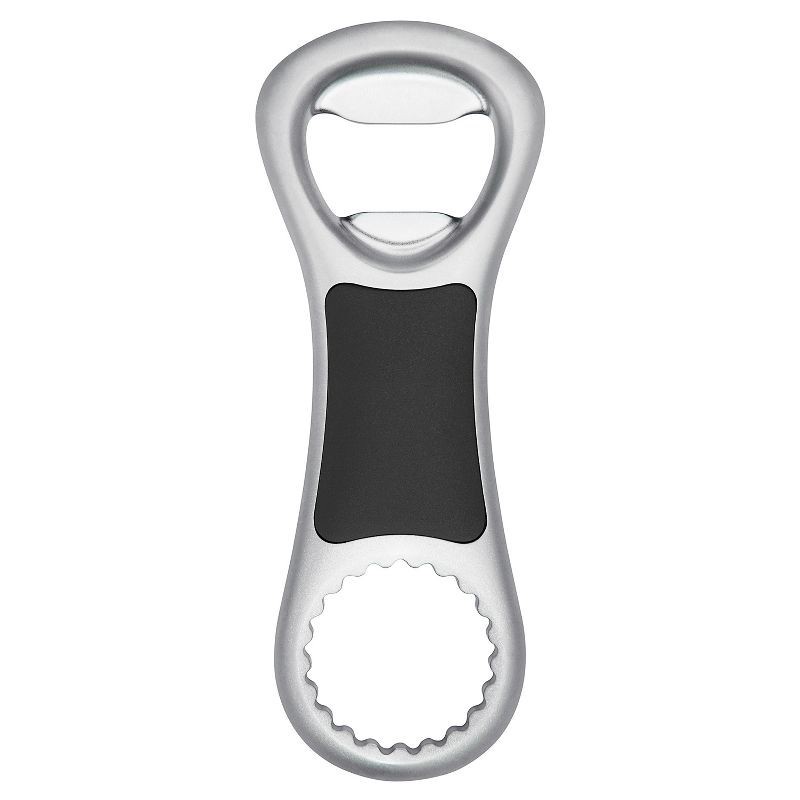 slide 1 of 4, OXO Die Cast Bottle Opener Silver: Zinc Kitchen Tool, Dishwasher-Safe, Metallic Finish, Beer & Wine Accessory, 1 ct