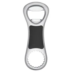 OXO Die Cast Bottle Opener Silver: Zinc Kitchen Tool, Dishwasher-Safe, Metallic Finish, Beer & Wine Accessory