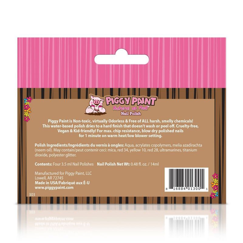 slide 2 of 14, Piggy Paint Nail Polish Set - 0.48 fl oz - Natural as Mud - 4pk, 0.48 fl oz, 4 ct