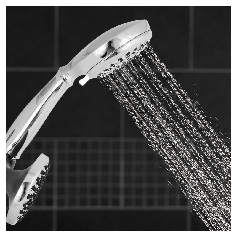 slide 2 of 6, PowerSpray Combination Shower Head 8+1 dual-mode Chrome - Waterpik: EPA WaterSense, 1.8 GPM, 5ft Hose, 5 ft