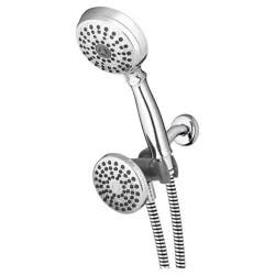 PowerSpray Combination Shower Head 8+1 dual-mode Chrome - Waterpik: EPA WaterSense, 1.8 GPM, 5ft Hose