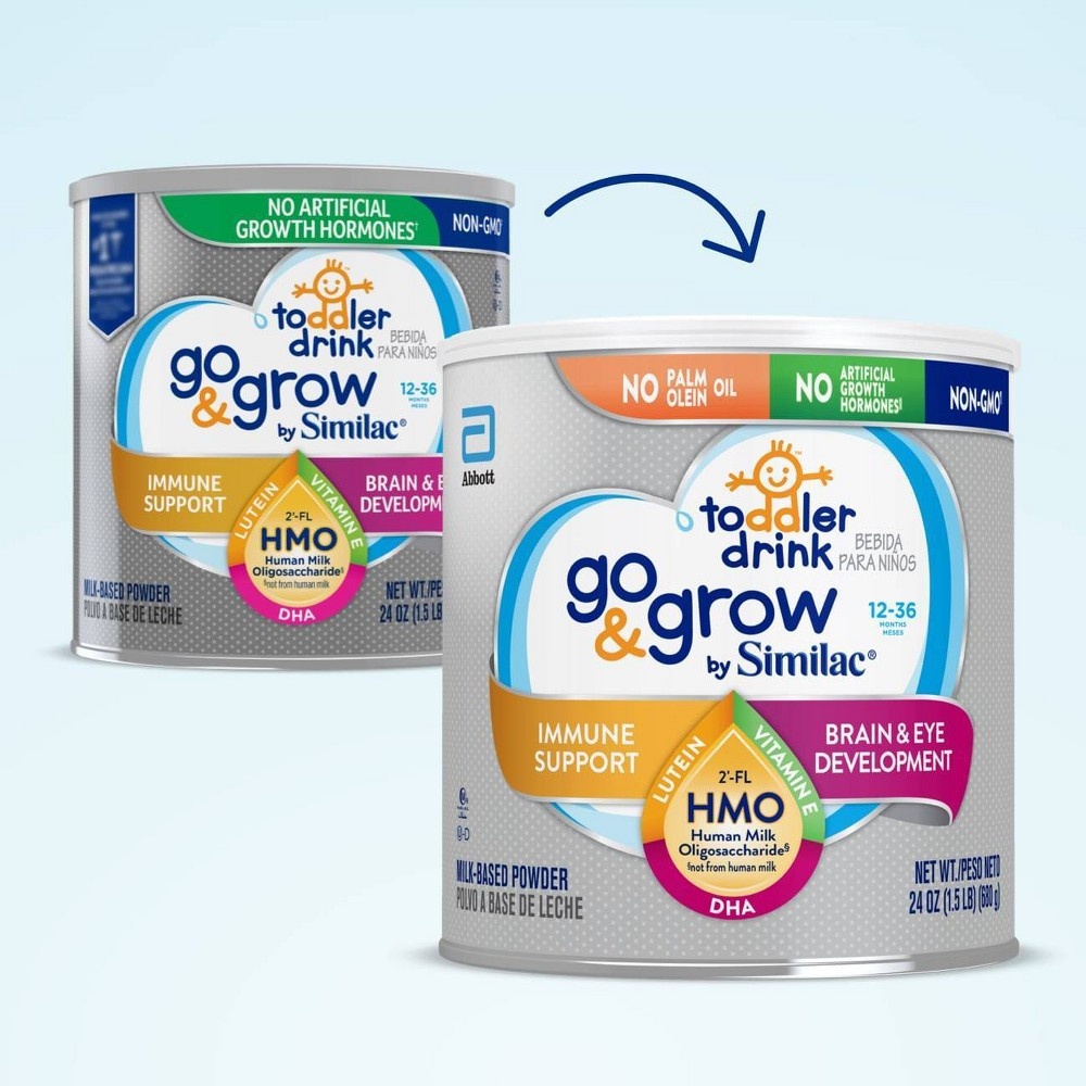 slide 2 of 6, Similac Go & Grow Non-GMO Powder Toddler Formula, 24 oz