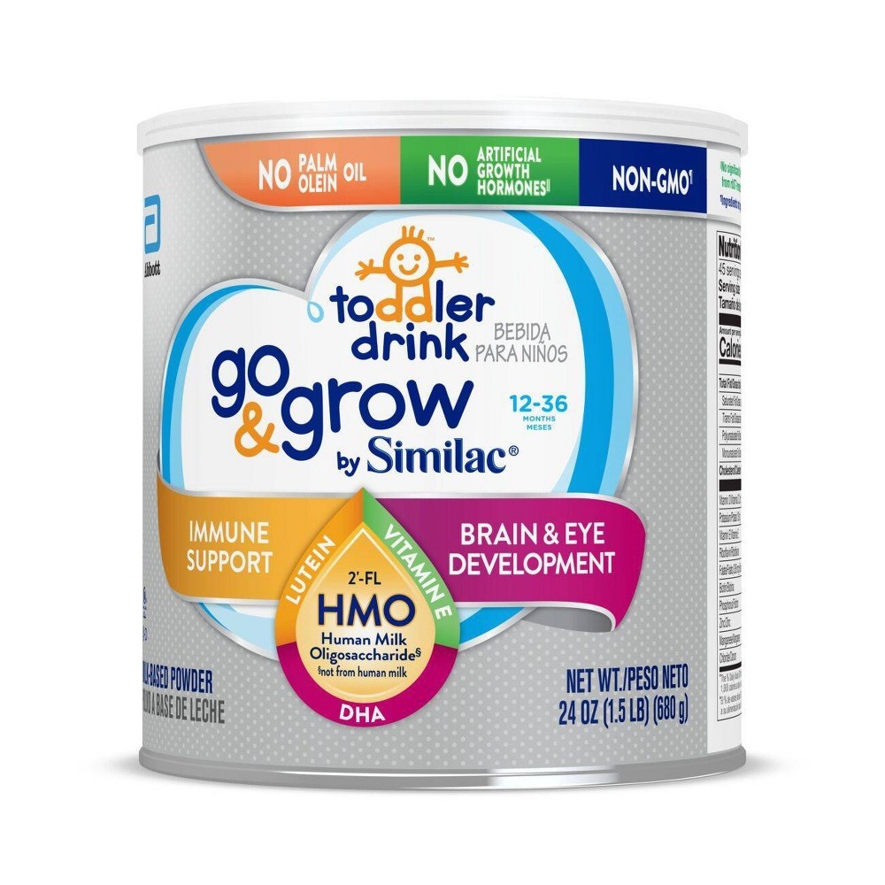 slide 4 of 6, Similac Go & Grow Non-GMO Powder Toddler Formula, 24 oz