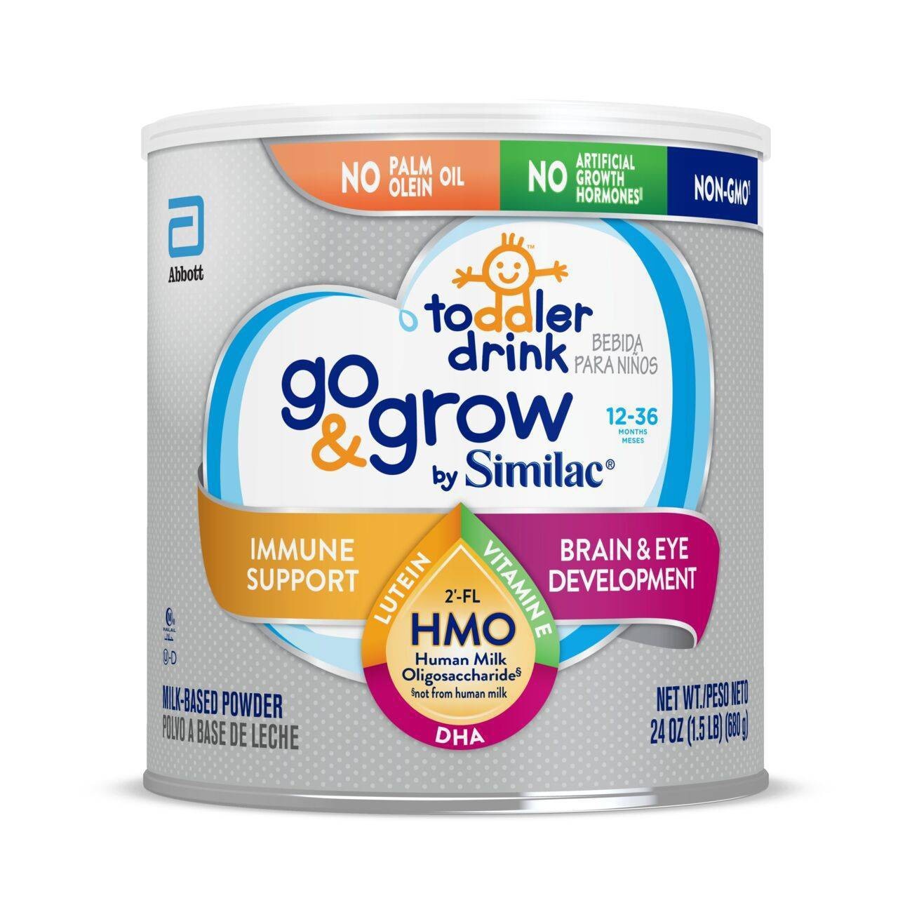 slide 1 of 6, Similac Go & Grow Non-GMO Powder Toddler Formula, 24 oz