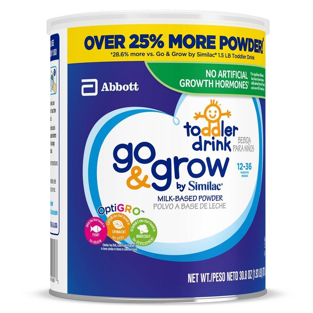 slide 3 of 6, Similac Go & Grow Powder Toddler Formula - 30.8oz, 30.8 oz