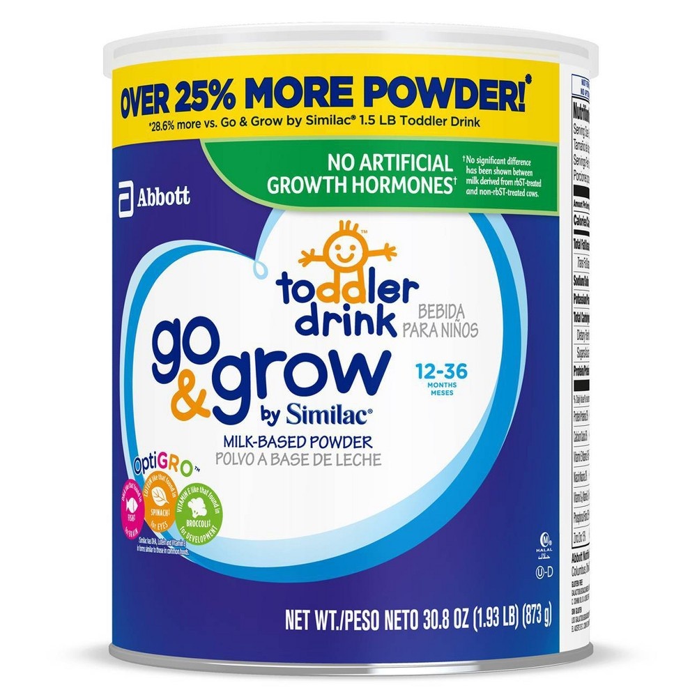 slide 4 of 6, Similac Go & Grow Powder Toddler Formula - 30.8oz, 30.8 oz