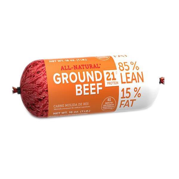 slide 1 of 1, Tyson - Fresh Fresh Ground Beef Roll 85% Lean 15% Fat, 1 lb