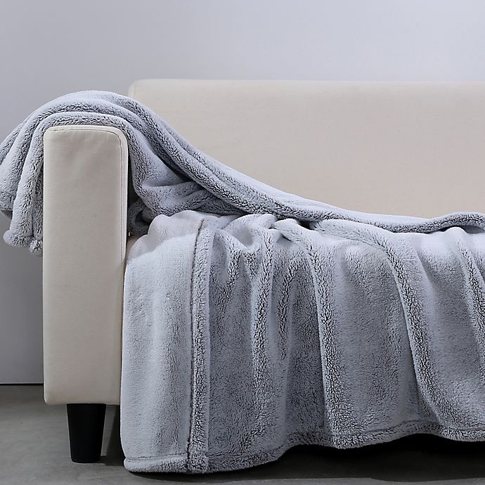 slide 2 of 2, Berkshire Blanket Frosted PrimaLush Throw Blanket - Grey, 1 ct