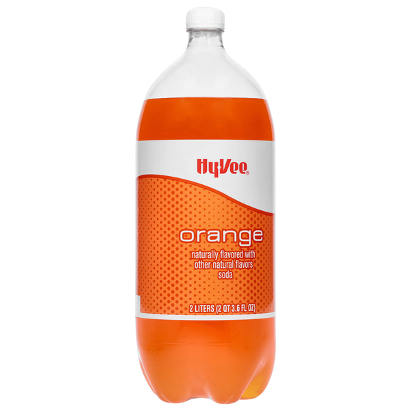 slide 1 of 1, Hy-Vee Orange Soda, 67.6 fl oz