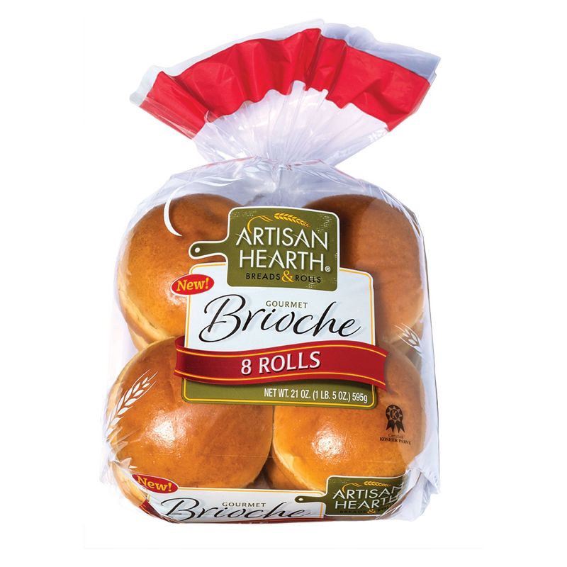 slide 1 of 4, Village Hearth Artisan Hearth Brioche Rolls - 21oz/8ct, 21 oz, 8 ct