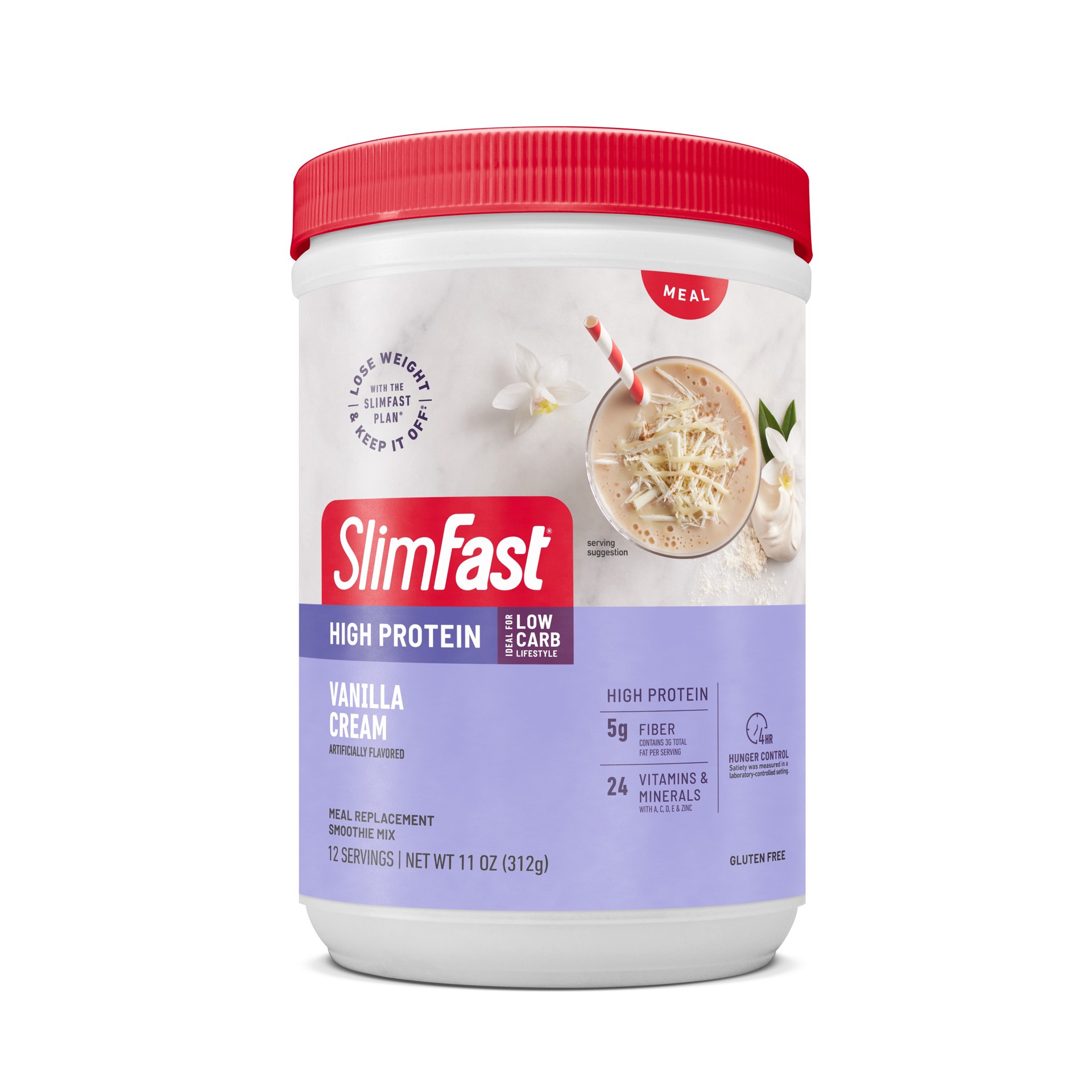 slide 1 of 5, SlimFast Advanced Nutrition High Protein Smoothie Mix - Vanilla Cream - 11.01oz, 11.01 oz