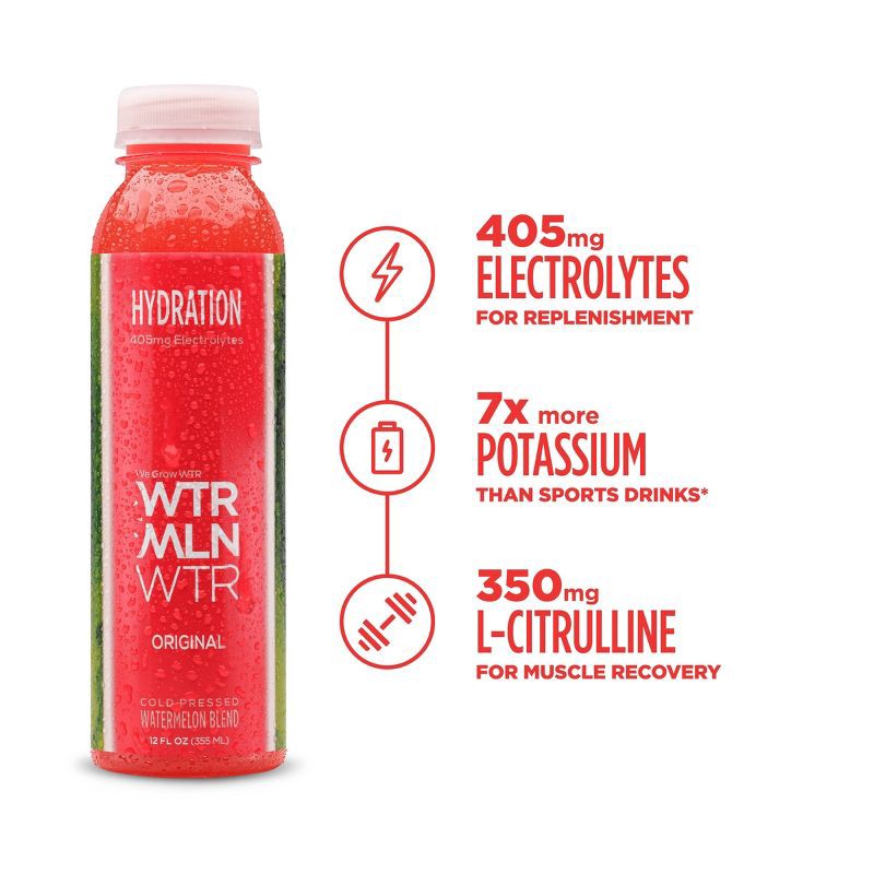 slide 4 of 7, WTRMLN WTR Hydration Cold Pressed Juiced Watermelon Water - 12 fl oz, 12 fl oz