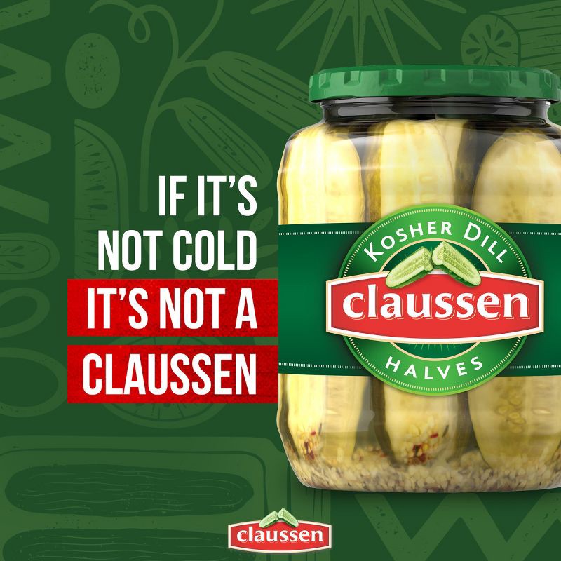 slide 4 of 11, Claussen Halves Kosher Dill - 32oz, 32 oz