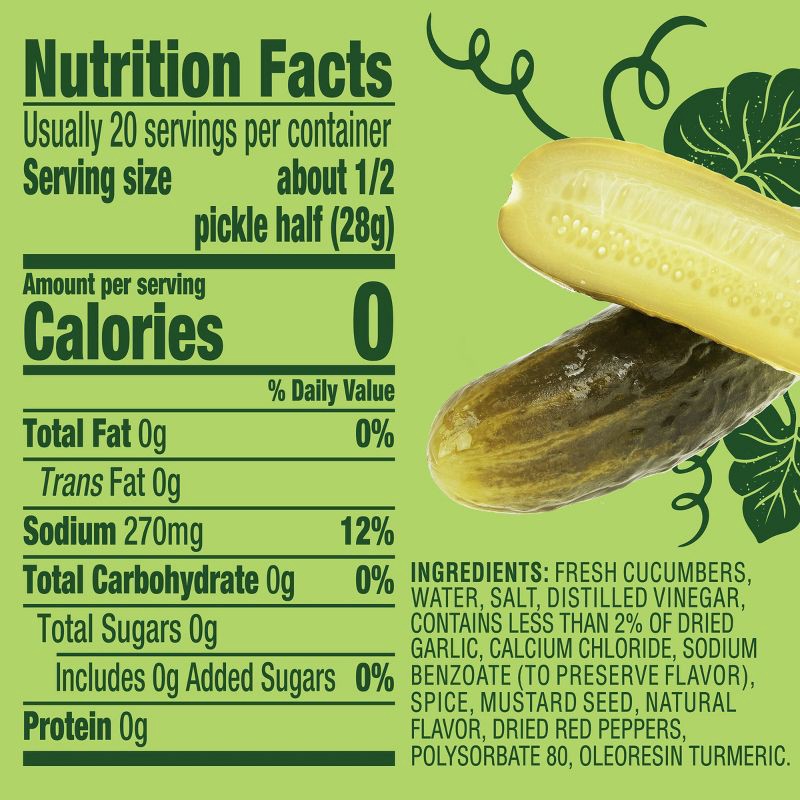 slide 7 of 10, Claussen Halves Kosher Dill - 32oz, 32 oz