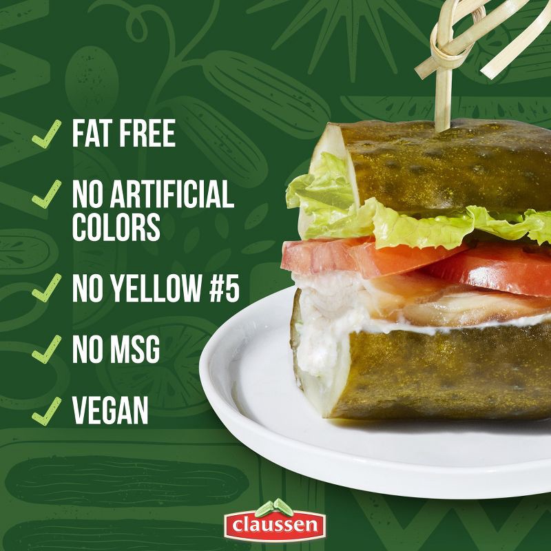 slide 8 of 11, Claussen Halves Kosher Dill - 32oz, 32 oz