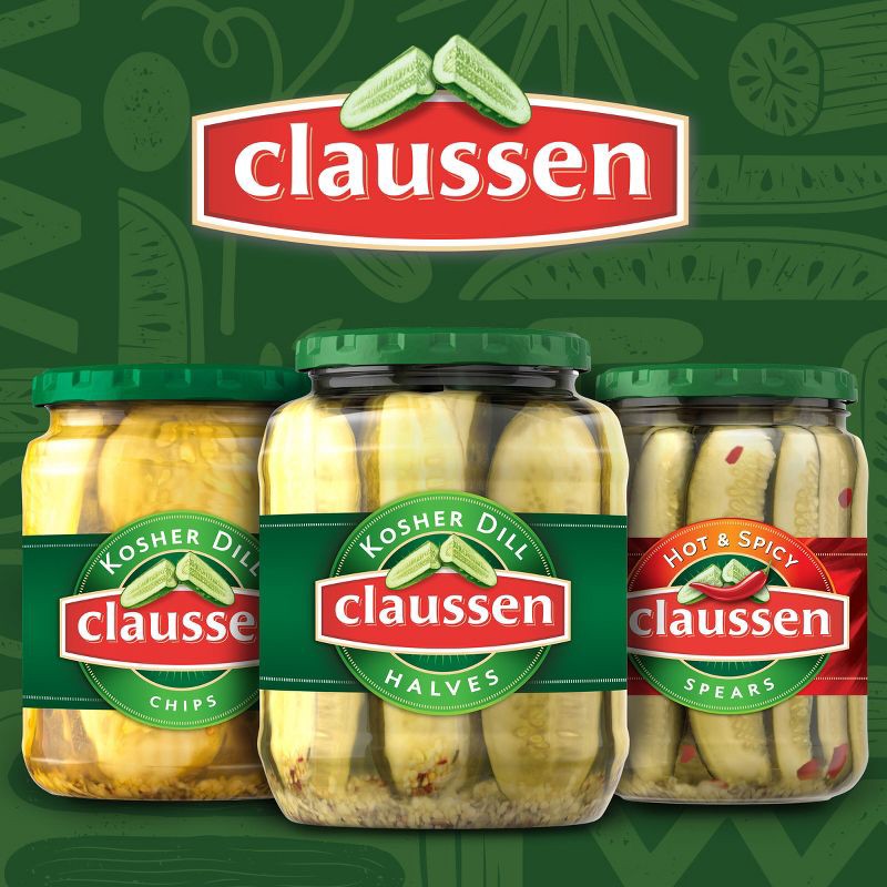 slide 8 of 10, Claussen Halves Kosher Dill - 32oz, 32 oz