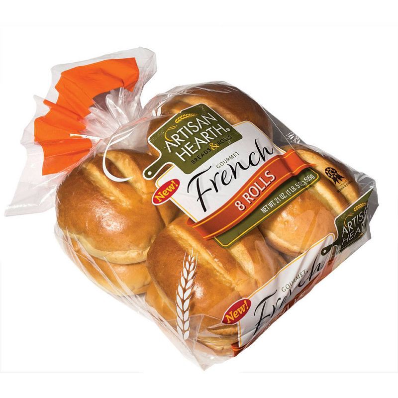 slide 2 of 4, Artisan Hearth French Rolls - 21oz/8ct, 21 oz, 8 ct