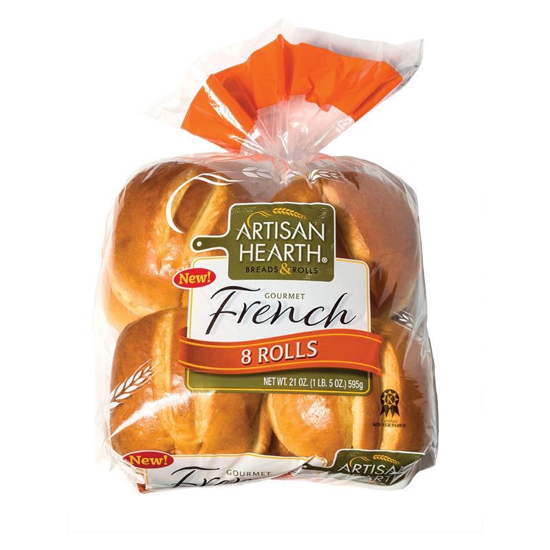 slide 1 of 4, Artisan Hearth French Rolls - 21oz/8ct, 21 oz, 8 ct