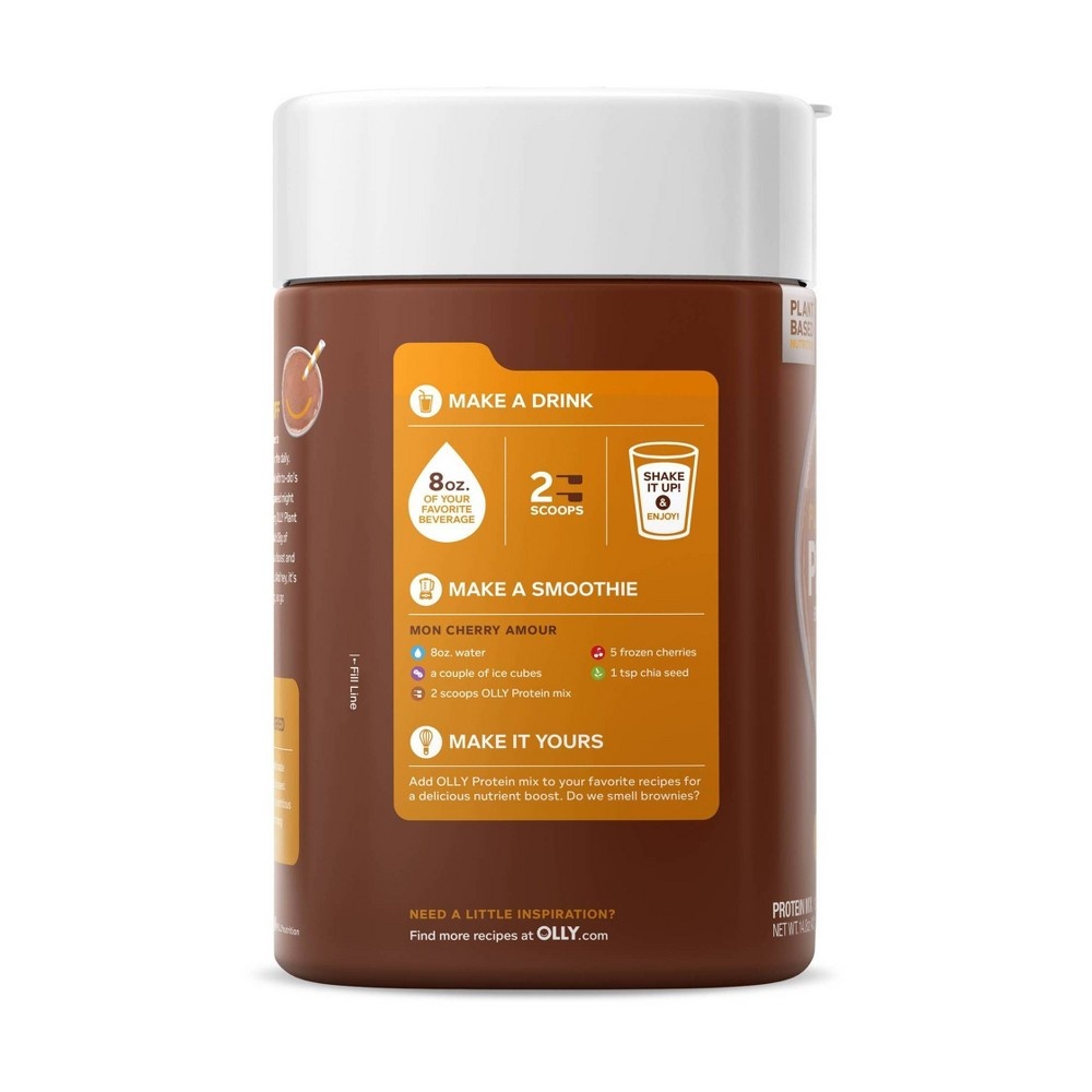 slide 2 of 4, OLLY Plant Powered Vegan Protein Mix - Chocolate, 14.8 oz