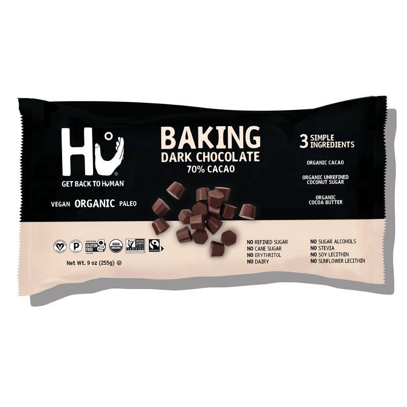 slide 1 of 2, Hu Organic Dark Chocolate Baking Chips 9 oz, 9 oz