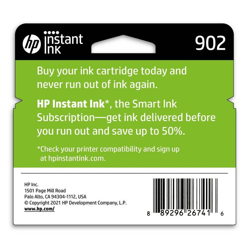 slide 4 of 6, HP Inc. HP 902 C/M/Y 3pk Ink Cartridges - Cyan, Magenta, Yellow (T0A38AN#140), 3 ct