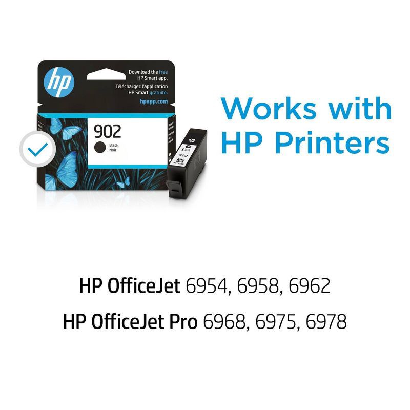 slide 2 of 16, HP Inc. HP 902 Single Ink Cartridge - Black (T6L98AN#140): Standard Yield Printer Ink, 1 ct