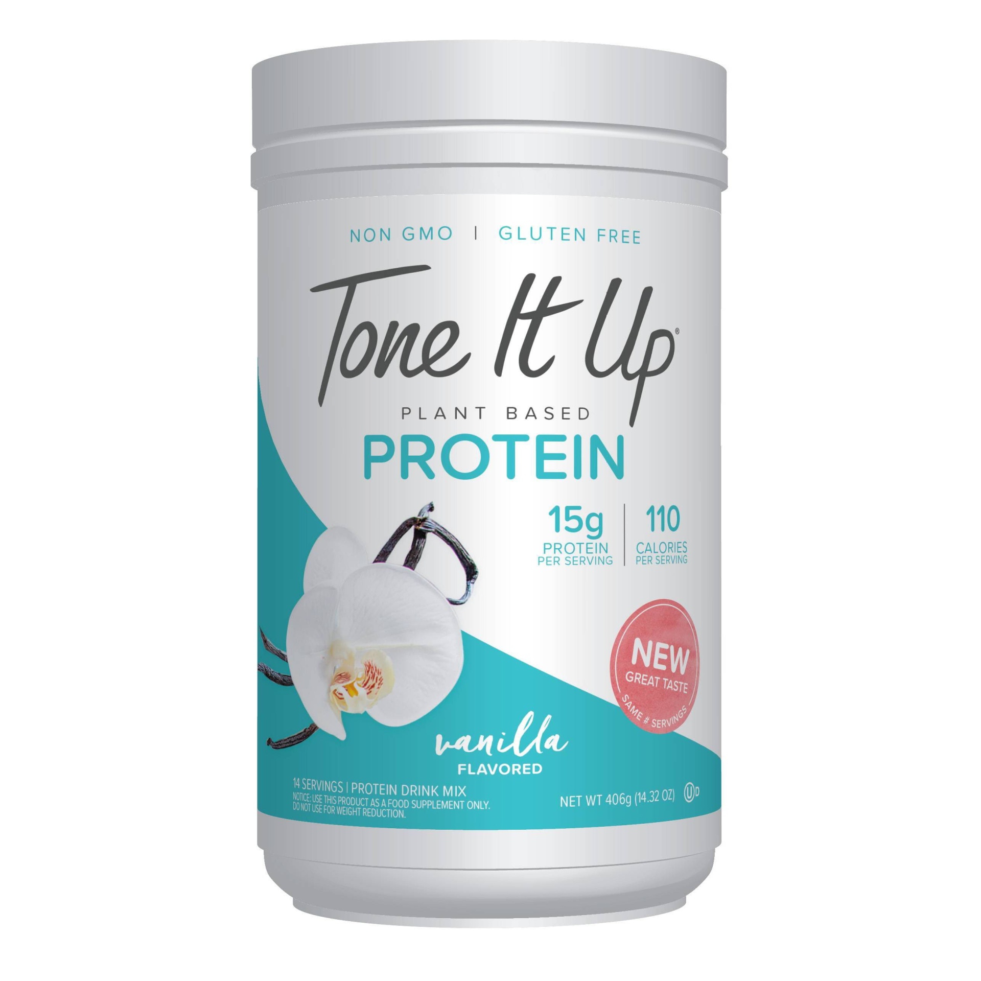 slide 1 of 4, Tone It Up Plant-Based Protein Powder - Vanilla, 11.36 oz