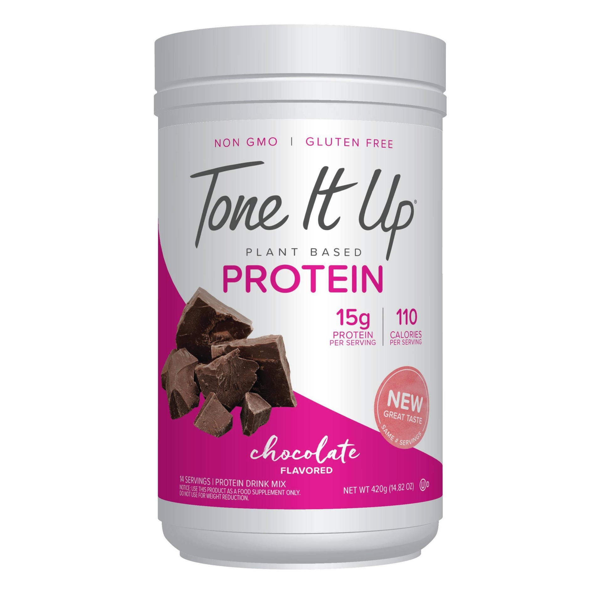 slide 1 of 5, Tone It Up Plant Based Protein Powder - Chocolate, 11.85 oz