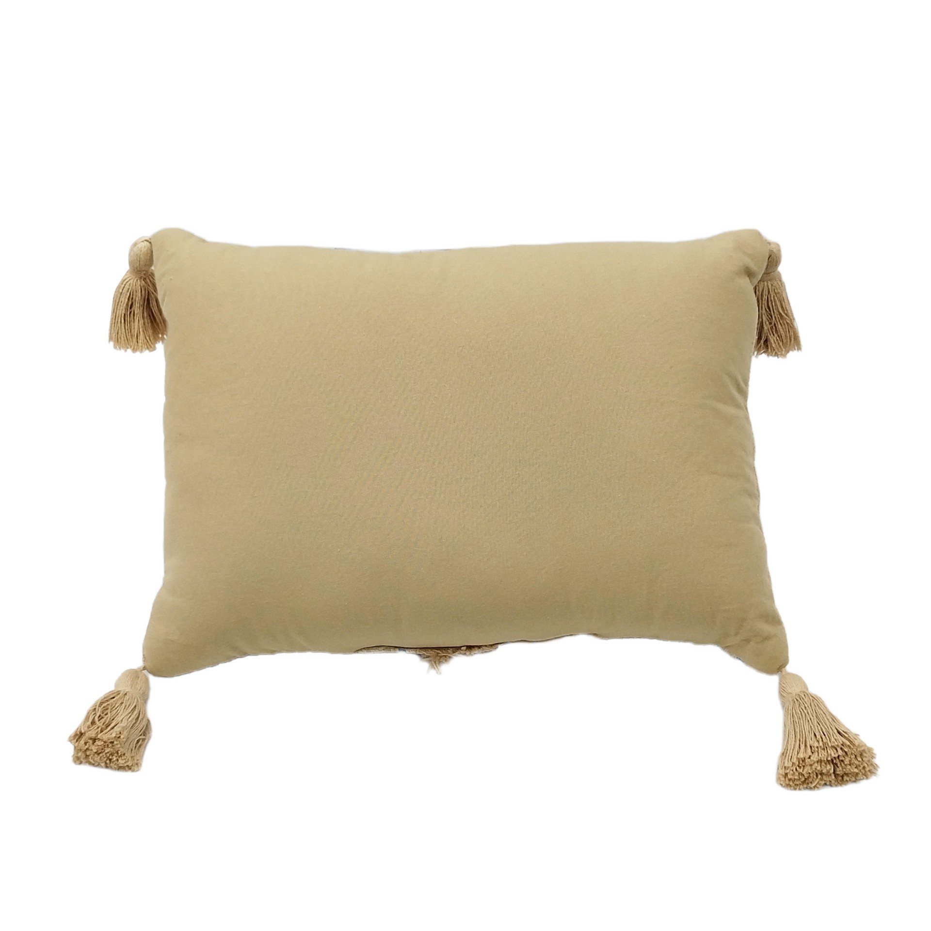 slide 2 of 3, 20" X 14" Blue Lumbar Pillow With Tassels By Ashland, 20 in x 14 in