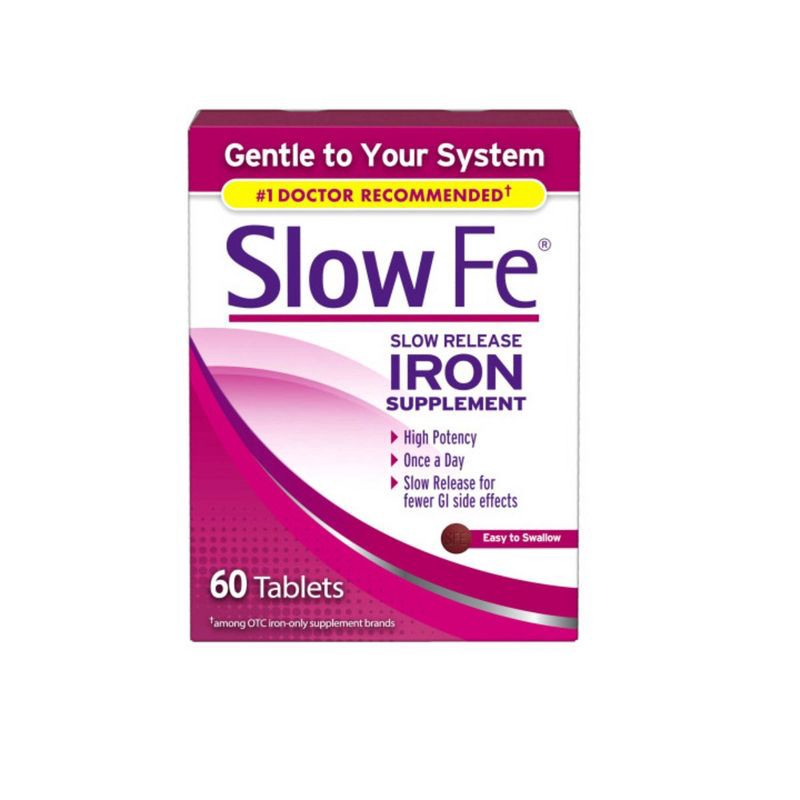 slide 7 of 10, Slow Fe Slow Release Iron Supplement Tablets - 60ct, 60 ct