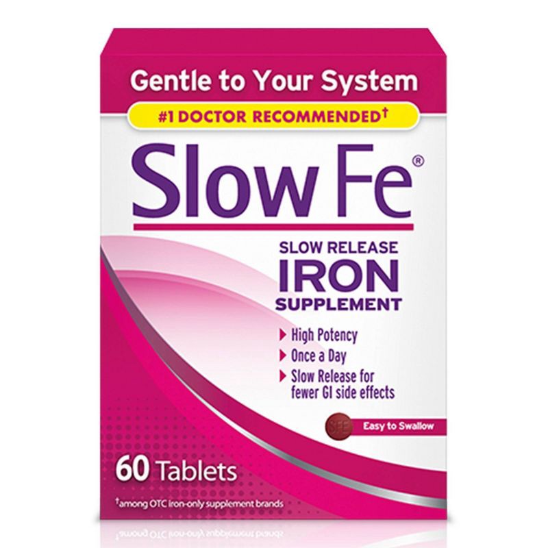 slide 1 of 10, Slow Fe Slow Release Iron Supplement Tablets - 60ct, 60 ct