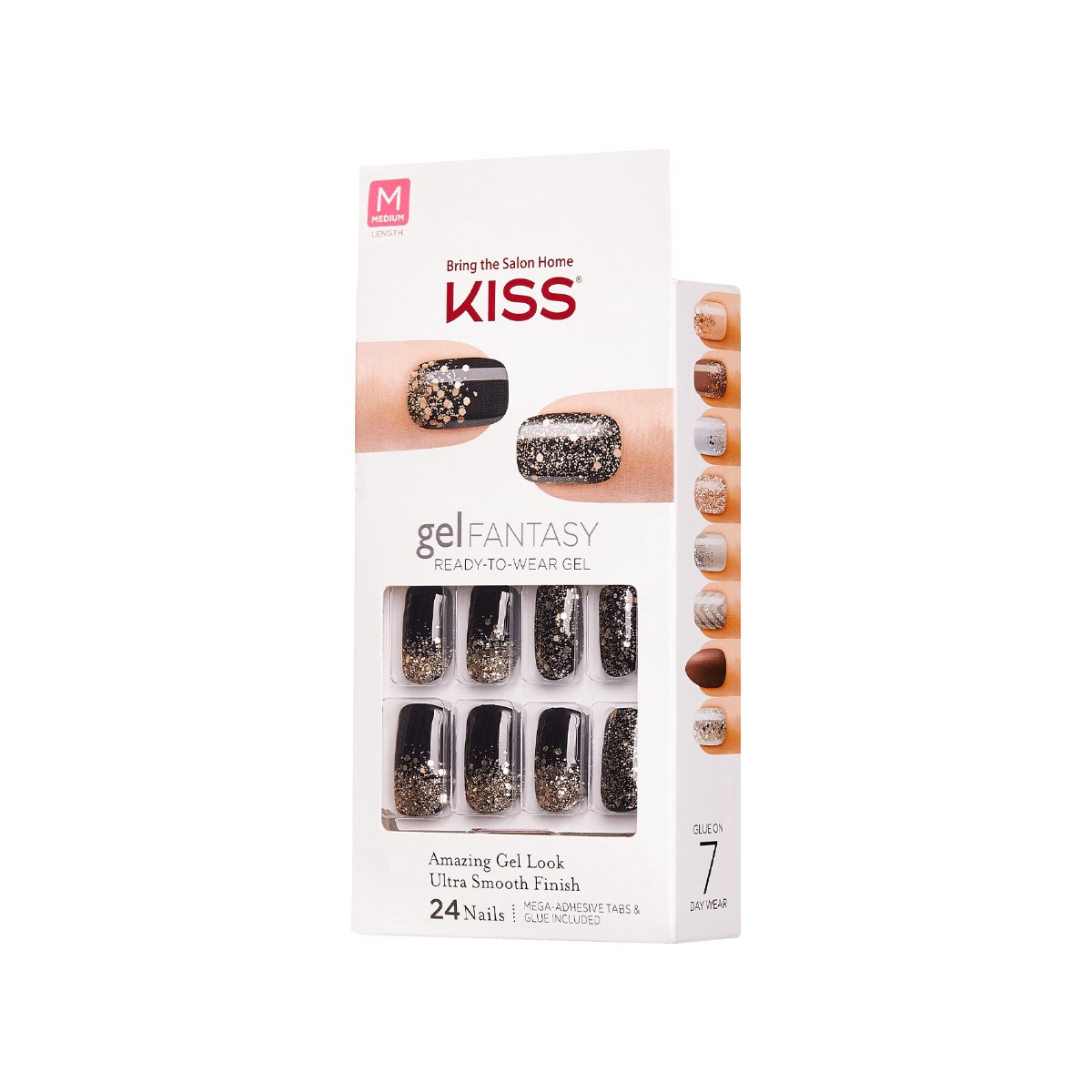 slide 1 of 4, Kiss Gel Fantasy Nail Kit - Painted Veil, 24 ct