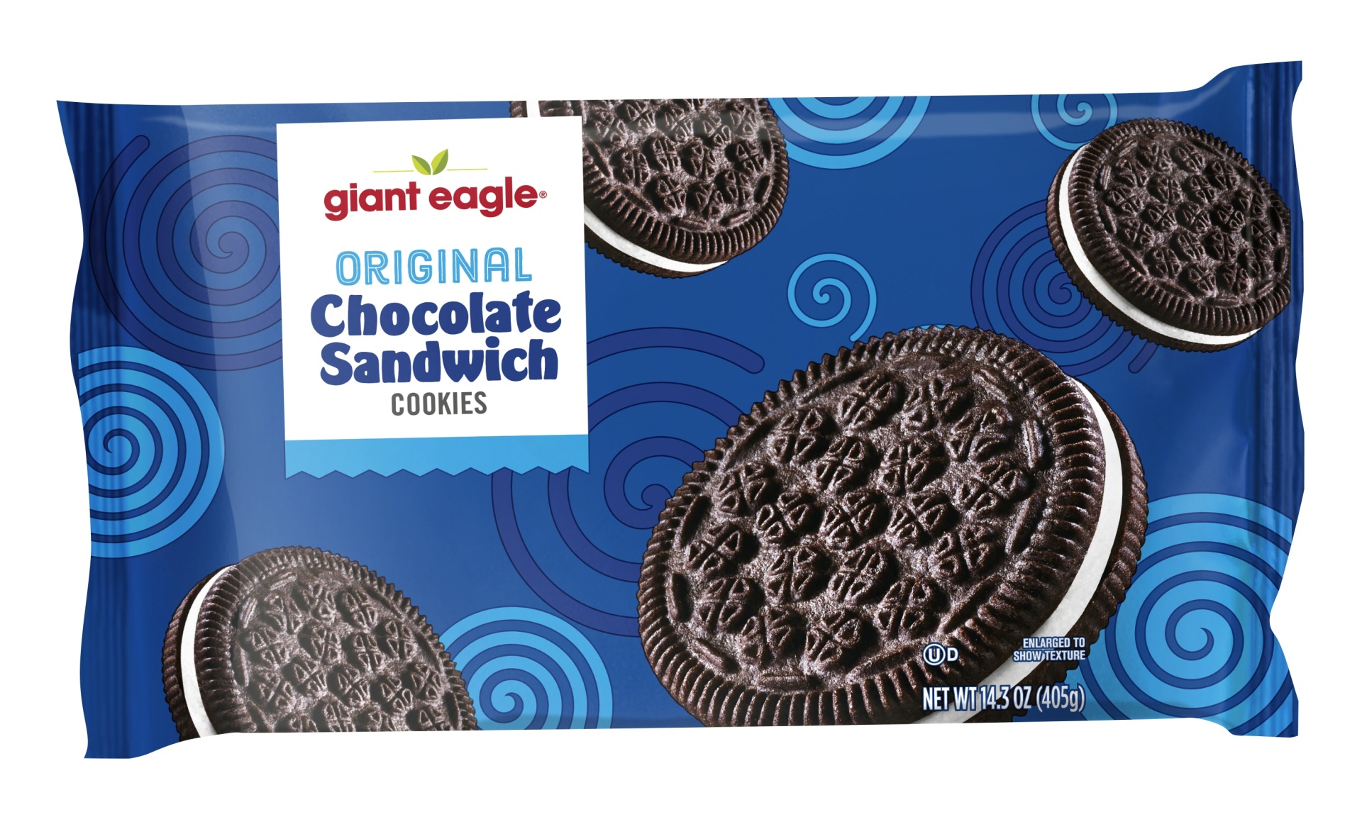 slide 1 of 1, Giant Eagle Chocolate Sandwich Cookies, Original, 14.3 oz