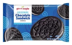 Giant Eagle Chocolate Sandwich Cookies, Original