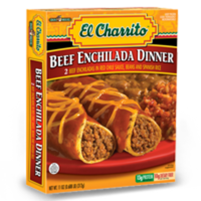 slide 1 of 1, Don Miguel El Charrito Beef Enchilada Dinner, 11 oz